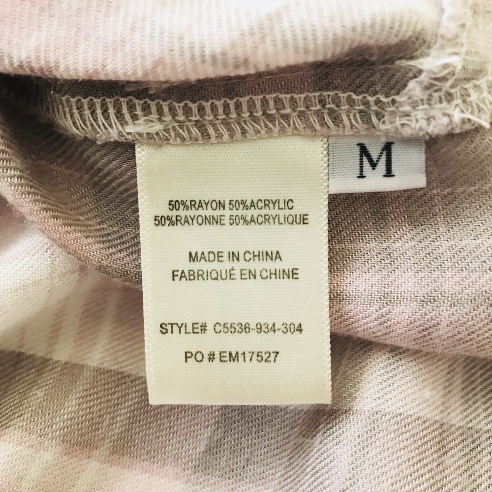 Cloth & Stone Anthropologie Pink Grey Plaid Tunic - Picture 6 of 7